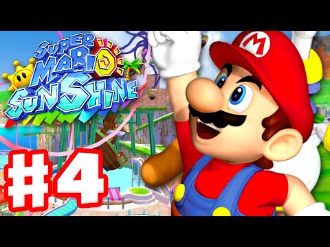 Super Mario Sunshine - Gameplay Walkthrough Part 4 - Pinna Park 100%! (Super Mario 3D All Stars)