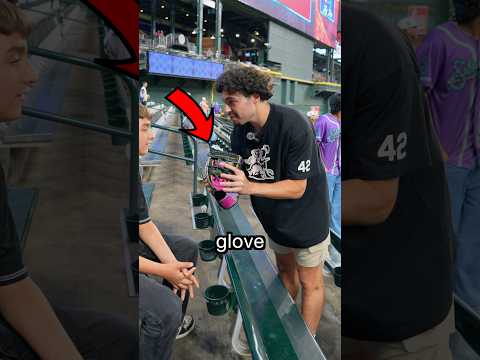 Catch a Ball, Win the Glove 😳 #baseball #mlb