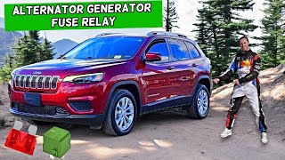Jeep Cherokee Alternator Generator Fuse Relay Location Replacement 2014 2023
