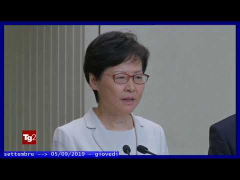 §.151/** TG2 05 settemnre 2019 Hong Kong - Governatrice ritira contestata legge su estradizioni