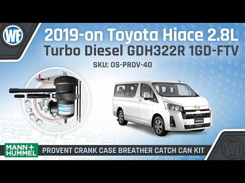 Provent Catch Can Kit Install for Toyota HiAce 2.8L Turbo Diesel 2019 GDH322R 1GD-FTV - OS-PROV-40