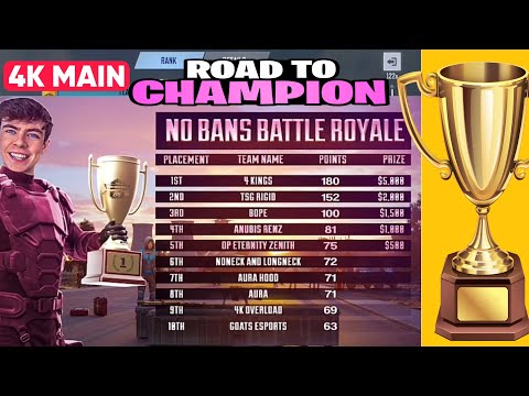 🏆CHAMPION 4K MAIN $10,000 iFERG NO BAN BATTLE ROYAL TOURNAMENT | ROUND5 FULL GAME