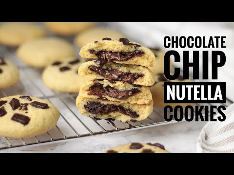 Chocolate Chip Nutella Cookies l Keksi Punjeni Nutellom