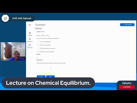 EdSofta JAMB UTME Tutorials - Chemistry (Chemical Equilibrium)