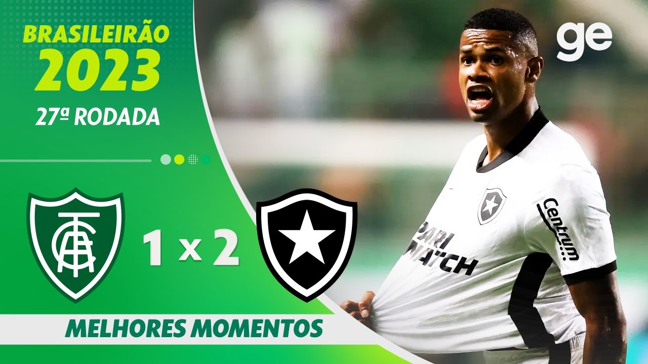 VÍDEO | Gols e melhores momentos da vitória do Botafogo sobre o América-MG no Independência