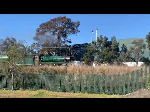 3801 & 3526 steam train coming through Campbelltown 17th July 2022