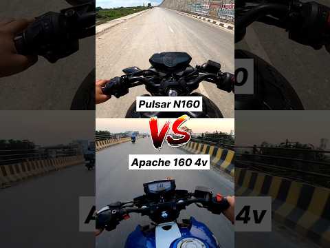 Pulsar N160 VS Apache 160 4v 🔥 Gear Challenge #shorts #n160