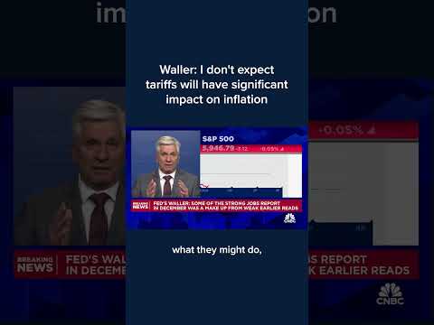 Waller: I don't expect tariffs will have significant impact on inflation