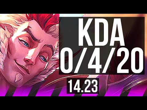 RAKAN & Jhin vs KARMA & Ashe (SUP) | 0/4/20 | KR Challenger | 14.23