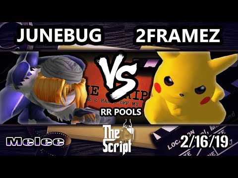 The Script 2 - Junebug (Sheik) Vs. 2Framez (Pikachu) - Smash Melee RR Pools - B2