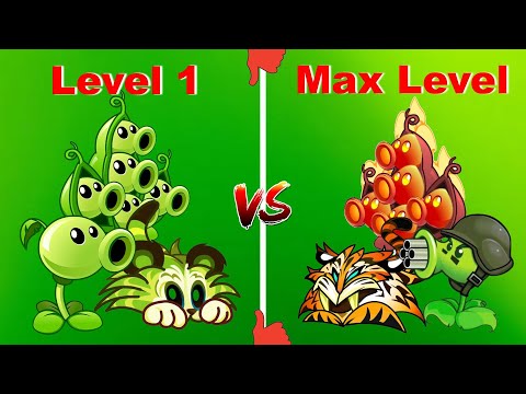 PVZ 2 - Every Plants LEVEL 1 VS MAX LEVEL ( V10.0.1 )
