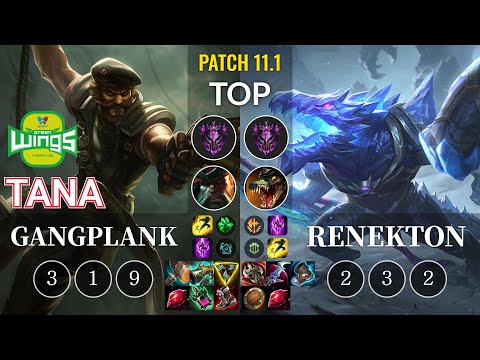 JAG TaNa Gangplank vs Renekton Top - KR Patch 11.1
