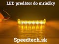 LED predátor do mriežky 12V / 24V - oranžový 12x 3W LED / ECE R65 (90x13x33mm) - Video Youtube