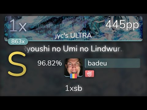 badeu | Kuroneko Dungeon - Ryoushi no Umi no Lindwurm [jyc's ULTRA] +HR 96.82% {445pp 1xSB} - osu!