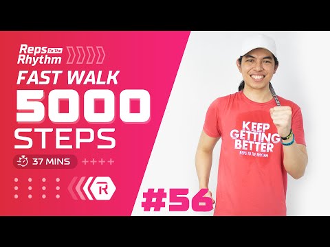 5000 STEPS FAST & FUN WALK in 37 Mins • 150 BPM • Walking Workout #56 • Keoni Tamayo