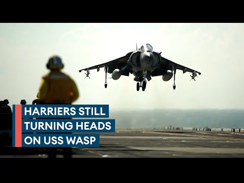 Iconic Harriers still proving their worth as they fly from US warship