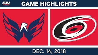 NHL Highlights | Capitals vs. Hurricanes - Dec 14, 2018