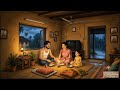 Power Cut In 1990s Indian Village Rooftop Sleep Village Storm Night Ghibli ASMR