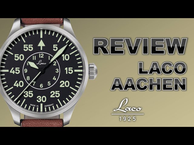 Vídeo relacionado con LACO Valencia 862090 Reloj náutico para mujer y hombre, reloj de pulsera de piel marrón, cristal de zafiro, diámetro de 39 mm, Miyota 821 A, automático, incluye estuche