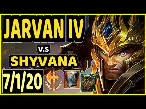 NJI (JARVAN IV) vs SHYVANA - 7/1/20 KDA JUNGLE GAMEPLAY - EUW Ranked GRANDMASTER