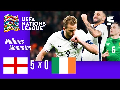 Gols e lances de Inglaterra x Irlanda