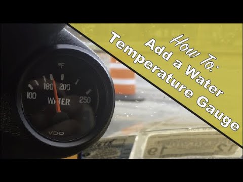 How to Install a VDO Water Temperature Gauge into a Volvo 240