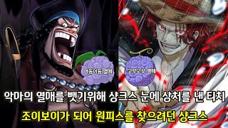 [원피스 분석] 악마의 열매를 뺏기위해 샹크스 눈에 상처를 낸 티치 그리고 조이보이가 되어 원피스를 찾으려던 샹크스