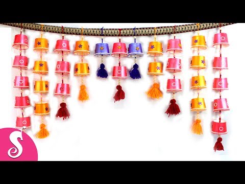 Toran from Disposable Tea Glass | DIY Hanging for Door Decor | Sonali's Creations #80 Video