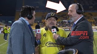 ¡Surrealista! Maradona es preguntado en una entrevista y se queda &quot;pillado&quot; ⚽ REVIEW ⚽ 2018