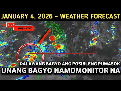 JANUARY 4, 2026 | BAGYO NA NABUBUO SA SILANGAN AT KANLURAN PALALAKASIN ANG AMIHAN! TYPHOON ALERT