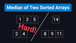 YouTube video 'Median of Two Sorted Arrays - LeetCode 4 - Python - Visually Explained'
