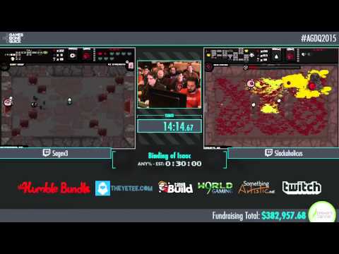 Awesome Games Done Quick 2015 - Part 84 - Binding of Isaac by sagev3 and Slackaholicus