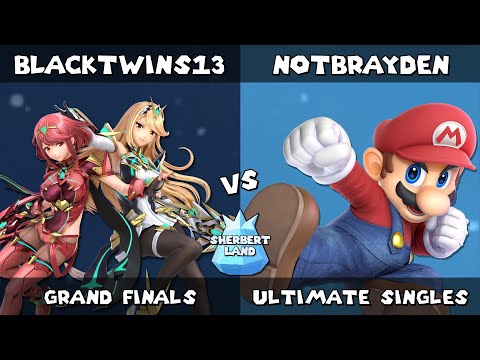 Sherbert Land # 25 | Blacktwins13 (Pyra Mythra) vs NotBrayden (Mario) | Grand Finals | SSBU Ultimate