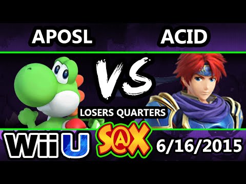 S@X 102 - VGBC | Aposl (Yoshi) Vs. Acid (Roy) SSB4 Losers Quarters - Smash Wii U - Smash 4