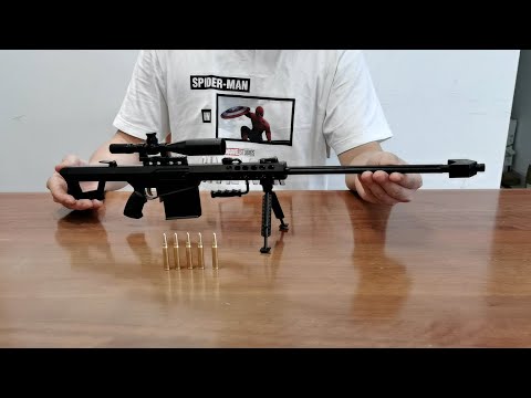 Mini Barrett M82a1 Shell Ejection Toy Gun Unboxing 2023 - Miniature Barrett Sniper Rifle