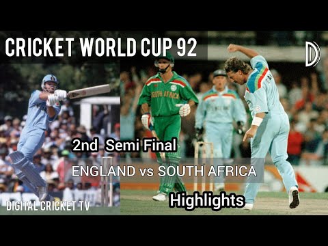 CRICKET WORLD CUP 92 / ENGLAND vs SOUTH AFRICA  / 2nd Semi Final / Highlights / DIGITAL CRICKET TV