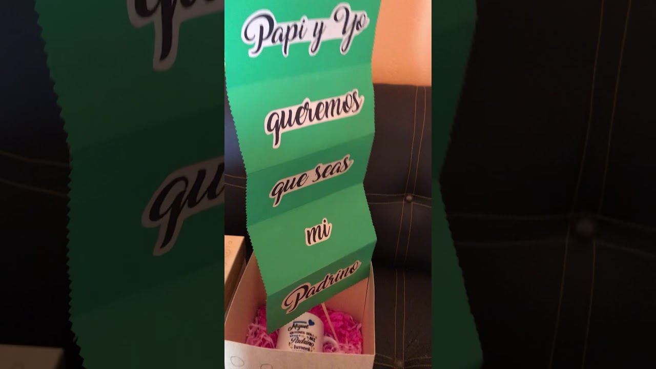 Idea para dar noticia, quieres ser mi madrina o dar mensaje.