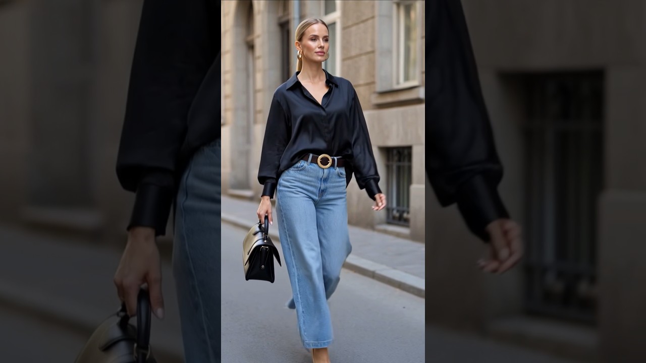 WIDE-LEG JEANS: 1 PIECE, 4 POWER MOVES 👖#style #fashion #fashionstyle #look #outfit #outfitideas