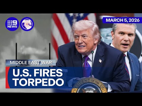 U.S. fires torpedo to sink enemy warship off Sri Lanka's coast | 9 News Australia