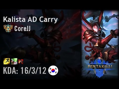 Kalista AD Carry vs Twitch - CoreJJ - KR Challenger Patch 6.8