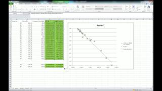 How to calculate the error in a slope using excel