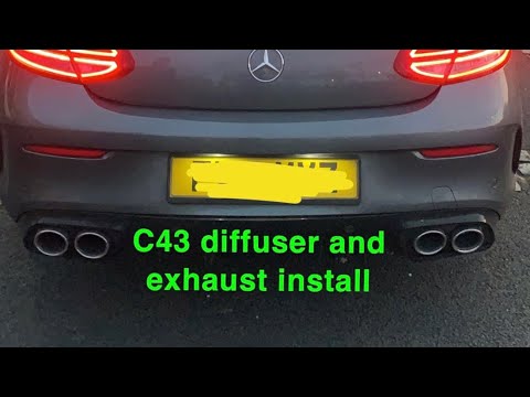 INSTALLING THE FACELIFT C43 QUAD EXHAUST TO MY C-CLASS C220D COUPE!!!!