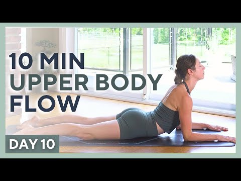 DAY 10 💚 10 min Morning Yoga & Pilates - UPPER BODY - Yogalates Challenge