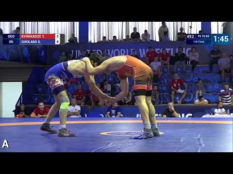 1/8 FS - 79 kg: T. KVINIKADZE (GEO) v. S. GHOLAMI (IRI)