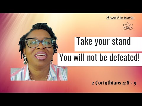 Take your Stand, You will NOT be defeated!