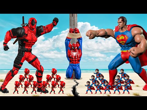 Rescue HULK Family & SPIDERMAN vs DEADPOOL, VENOM RADIATION : Who Is The King Of Super Heroes?