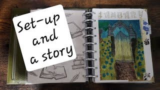 Frankenplanner - January bullet journal set-up of my master plan section - story of fantasy world