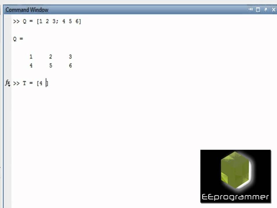 MATLAB basic tutorial: Matrix and Vector demonstration