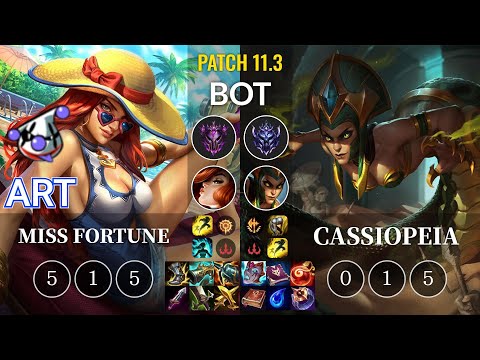 RJ Art Miss Fortune vs Cassiopeia Bot - KR Patch 11.3