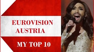 Austria in Eurovision - My Top 10 [2000 - 2016]